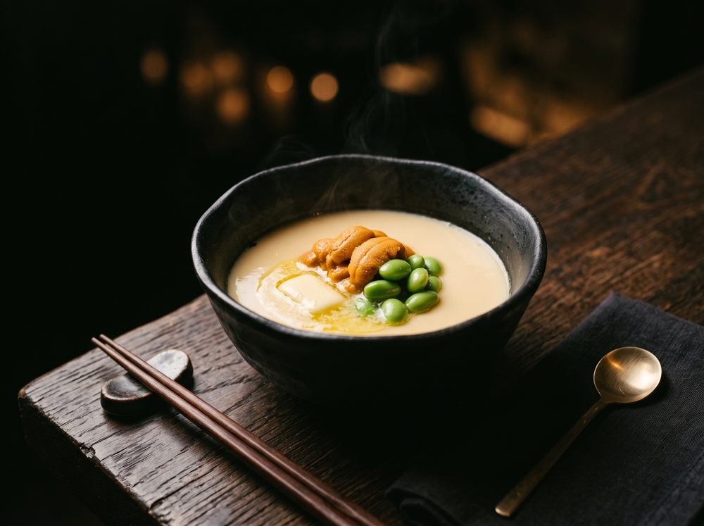 発酵バターを落とした出汁の茶碗蒸し